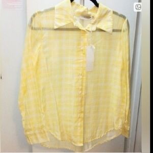 Sunny Yellow Plaid Button Down Shirt